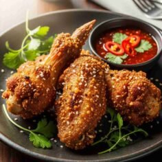 বার্বিকিউ চিকেন উইংস (৩ পিস)