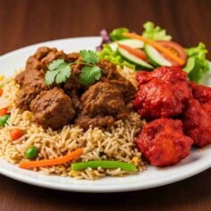 এগ ফ্রাইড রাইস + চাইনিজ ভেজিটেবল + মাটন মাসালা + চিলি চিকেন + সালাদ